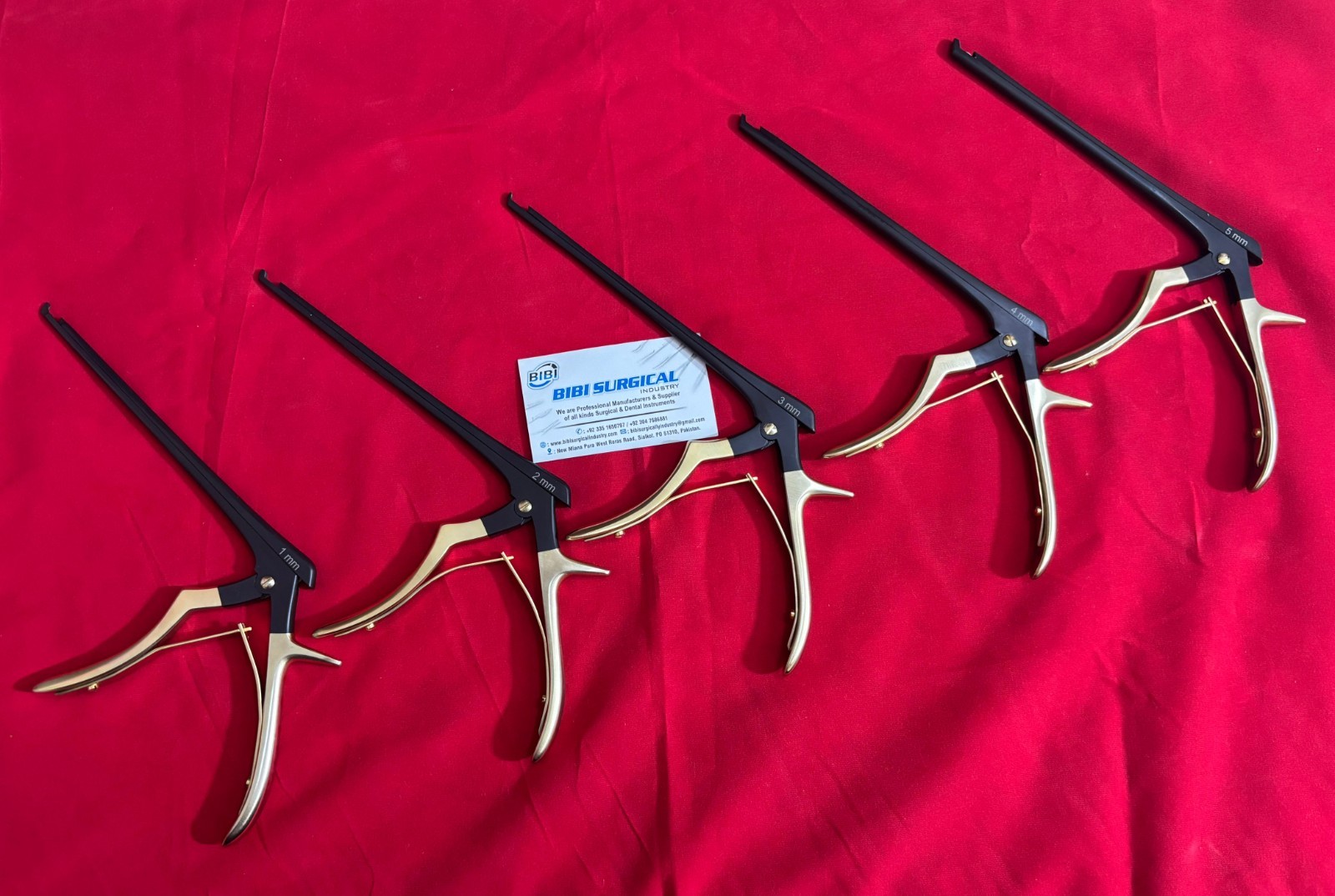 AESCULAP Kerrison rodent 1mm,2mm,3mm,4m,5mm set 45°