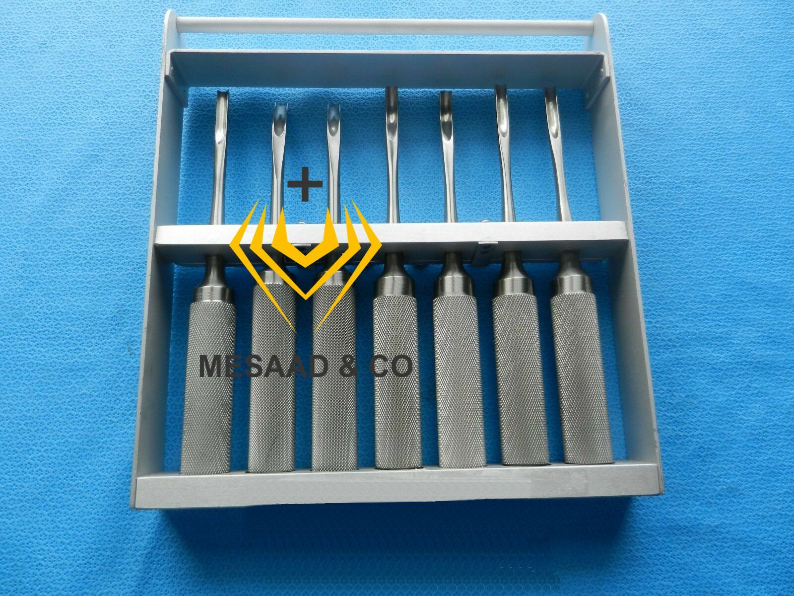 Surgical Orthopedic Heavy Duty Cobb Spinal Gouge Set With Case New
