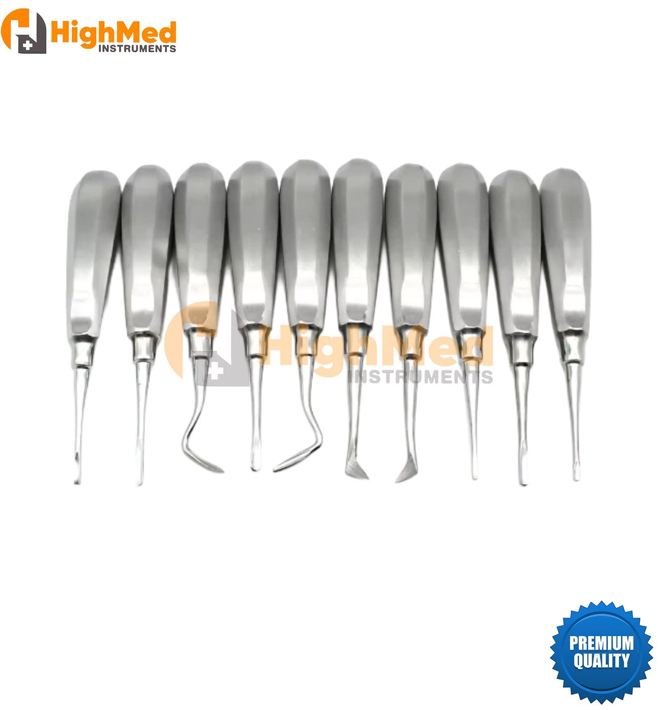 10Pcs Dental Elevators Tooth Set Stainless Steel Teeth Tools Kit