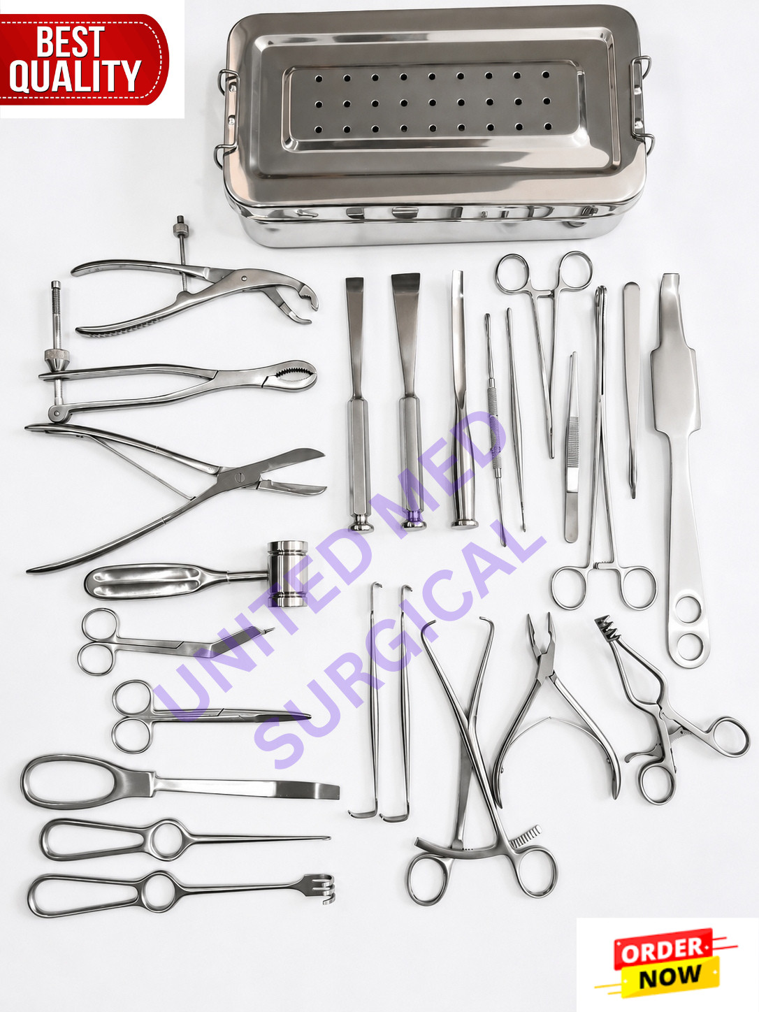 Orthopedic Surgery Instruments Set 25 Pcs A+ German Stainless Steel Surgical Kit
