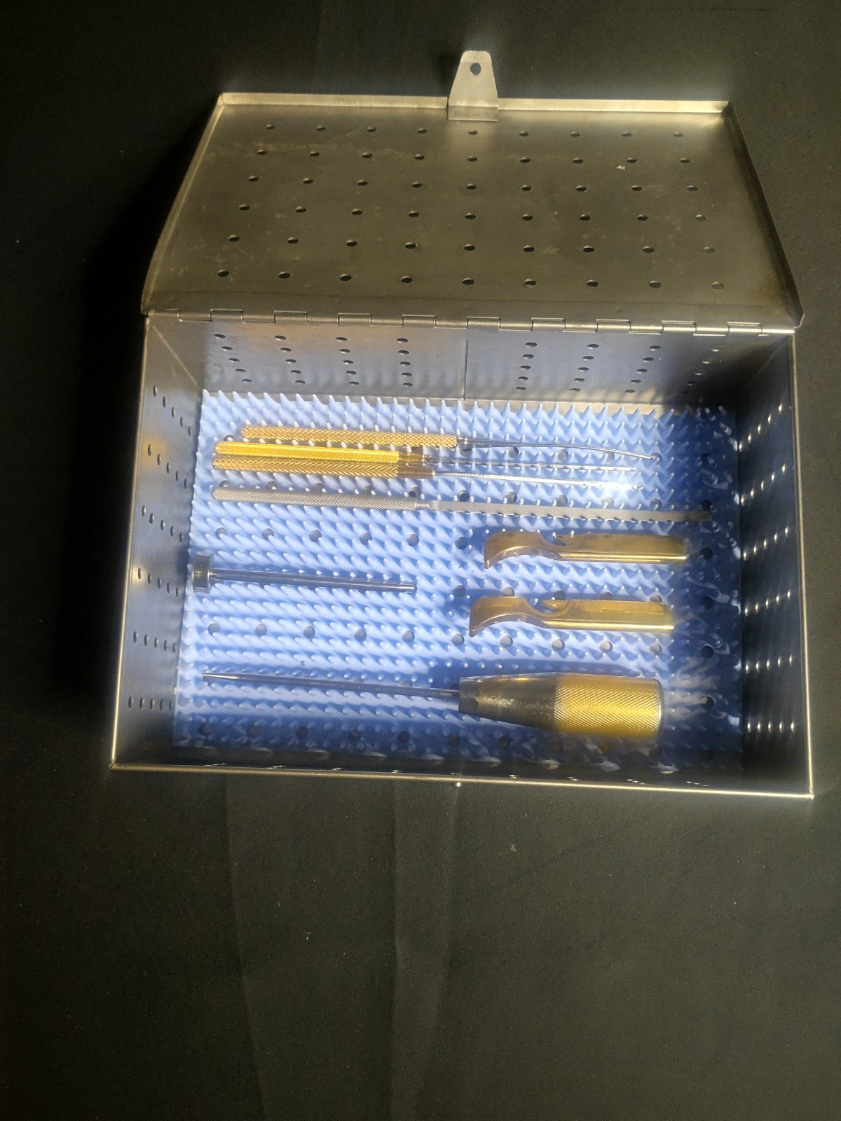 Instratek 3010 Endoscopic Plantar Fasciotomy Set 6-Pc Metal Case Used *READ DESC