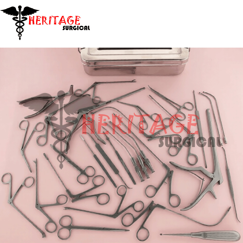Fess Instruments Endoscopic Sinus Surgery ENT Instruments Set With Box