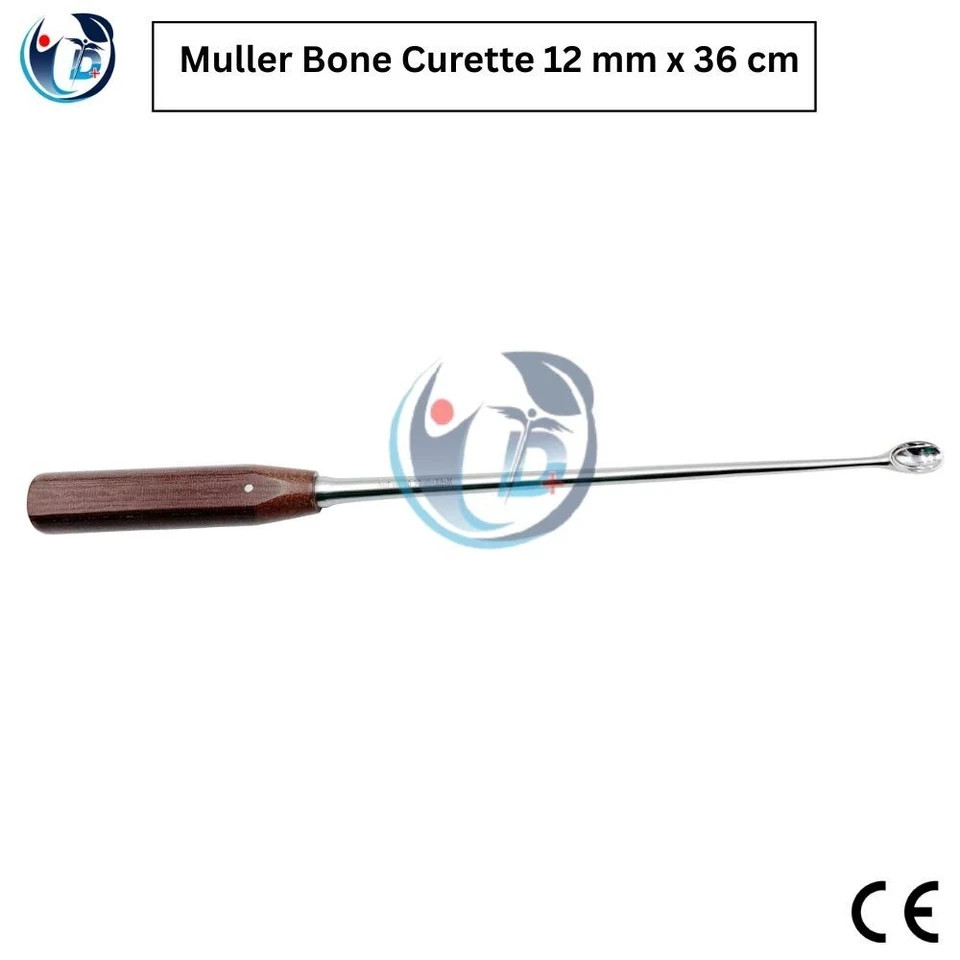 Muller Bone Curette – 12 mm x 36 cm, OR-Grade German Steel Surgical Instrument