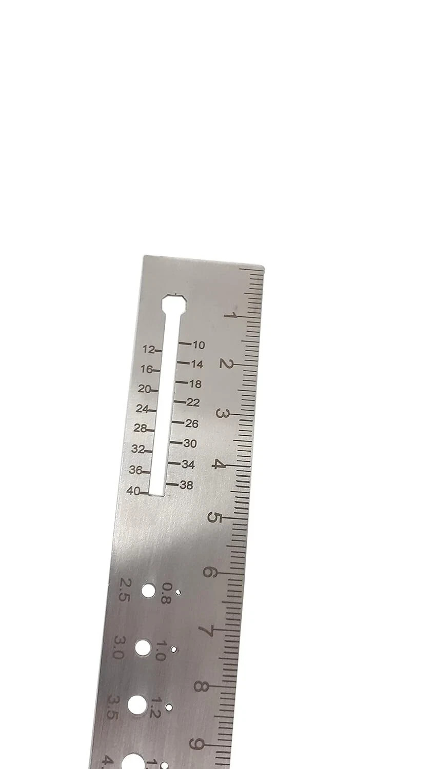 Orthopedic Combo of Measuring Drill & Screw Gauge for Drill Bit, K Wire, Pin