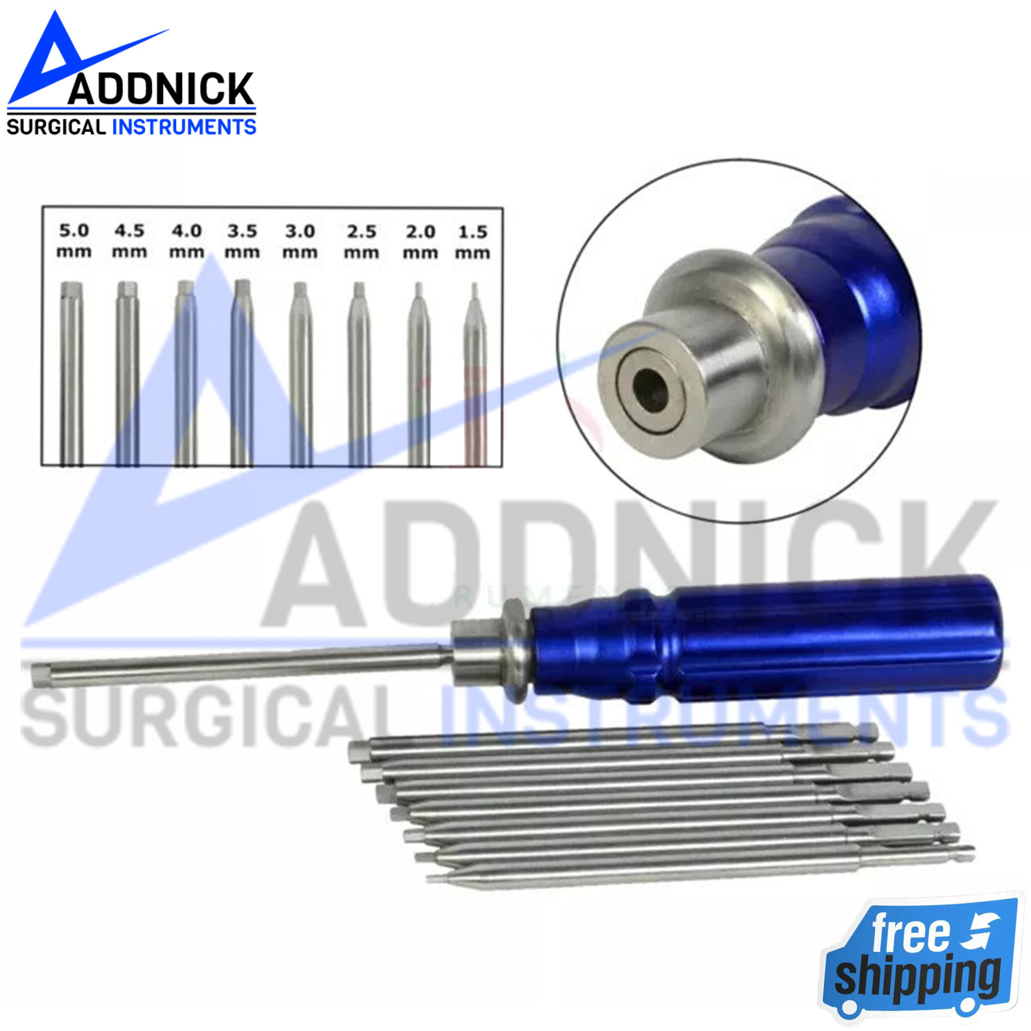 Bone Screwdriver Set Quick Coupling Handle Veterinary Orthopedic Instruments