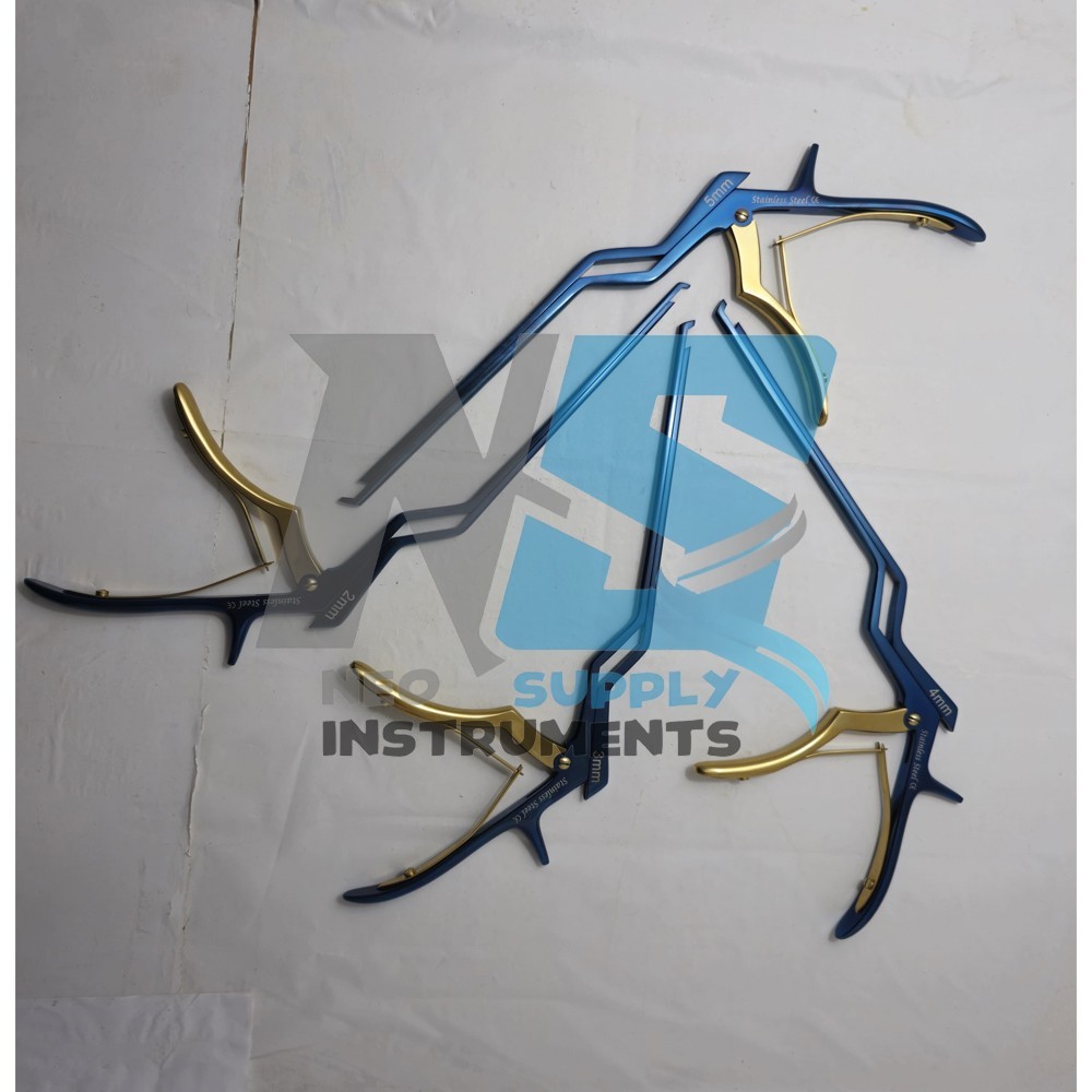 Kerrison Bayonet Bone Spine Rongeur, Surgical Orthopedic Instruments Set of 4 pc