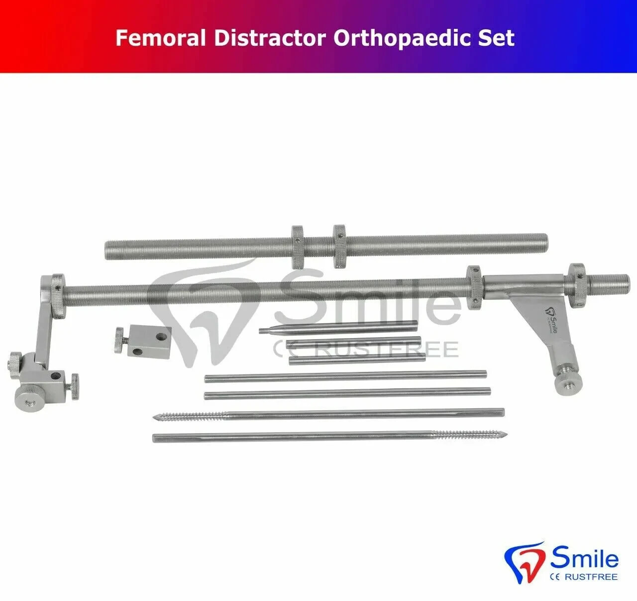 Complete Femoral Distractor Set Orthopedic Medical Surgical Instrument Shanzi US