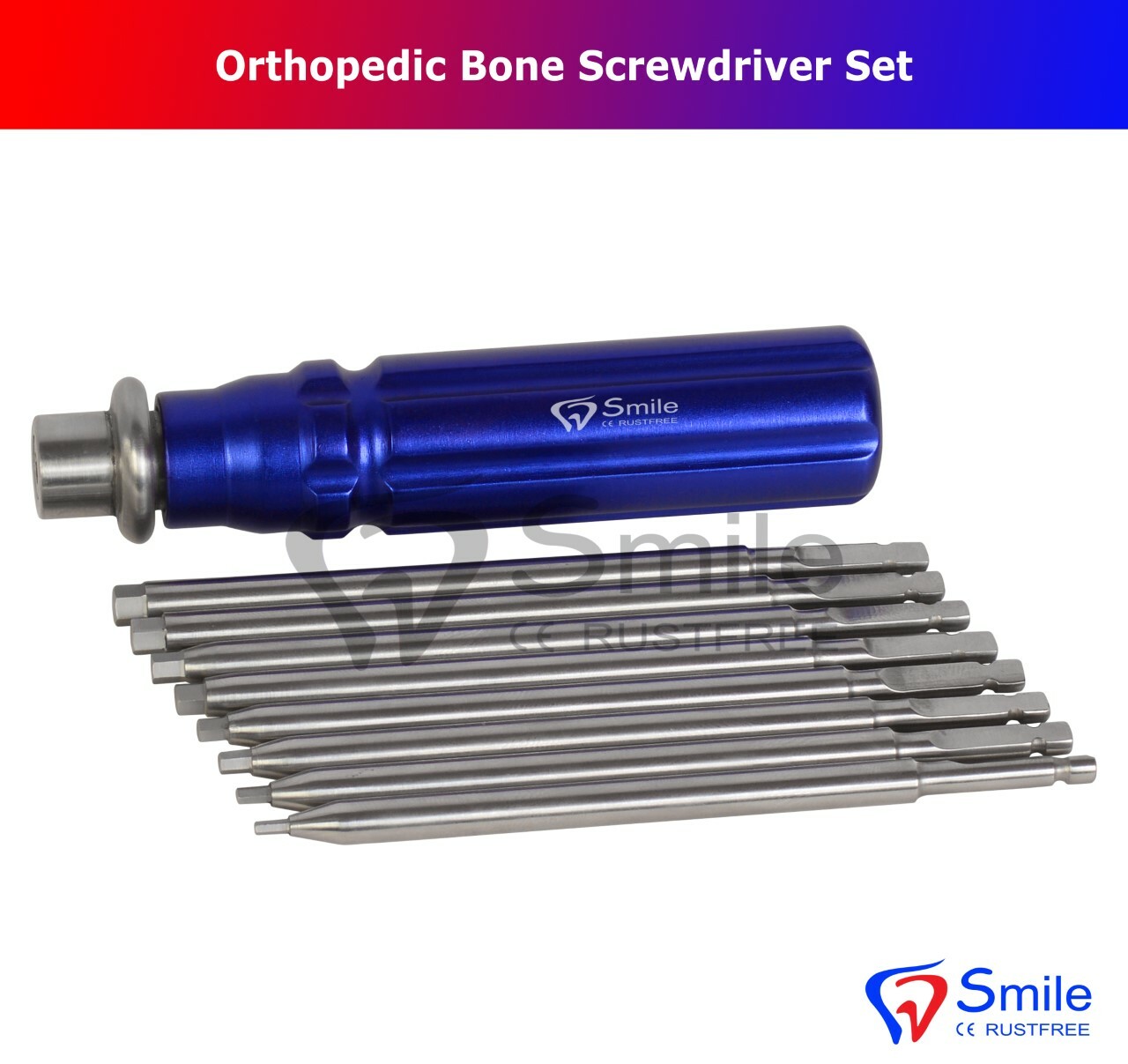 German Multi Functional Orthopedic Bone Screwdriver Set With Coupling Handle