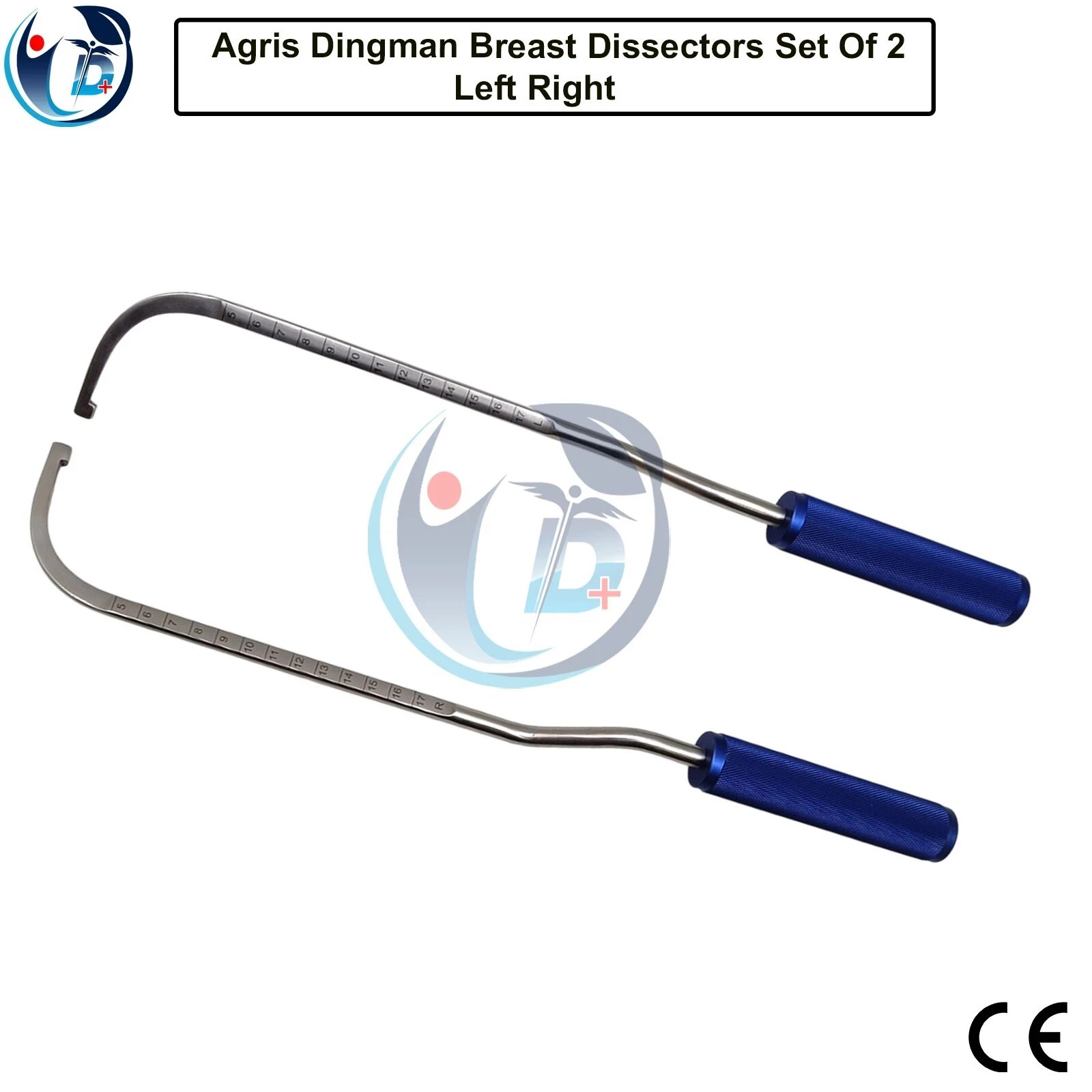 Agris Dingman Breast Dissectors Set Of 2 Left Right Plastic Surgery Instruments