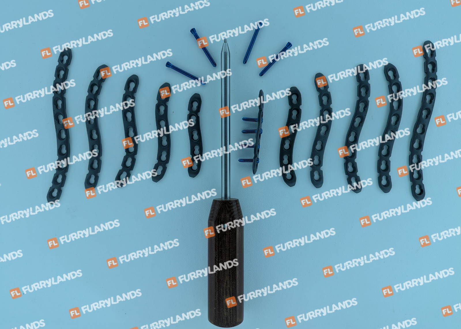 Claviclë S Safety Locking Anatomical Plates 5-9 Hole & LCP Screws 41 Pcs Set Ti
