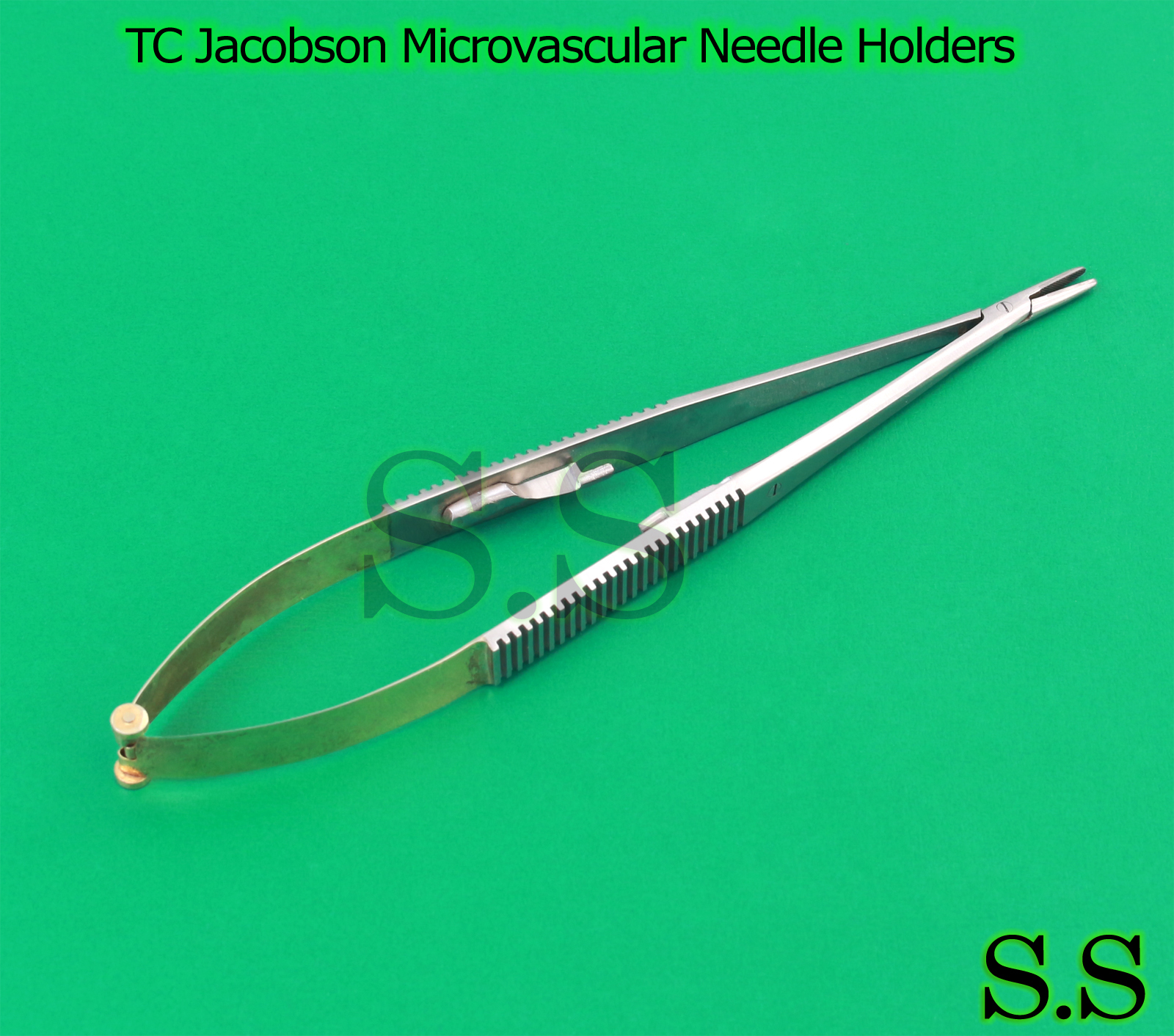 TC Jacobson Microvascular Needle Holders 8.5″ straight surgical instruments