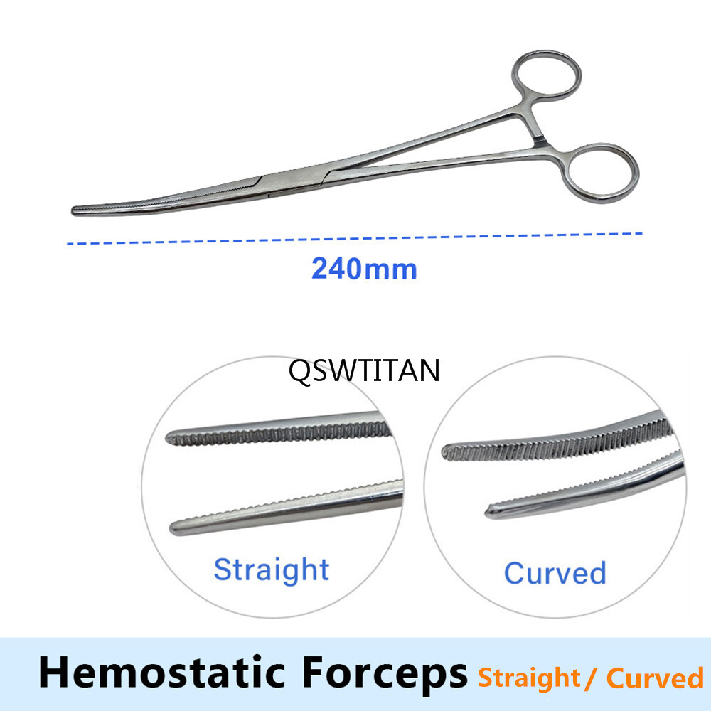 Locking Forceps Hemostatic Forceps Artery Surgical Clamp Curved Straight Tip