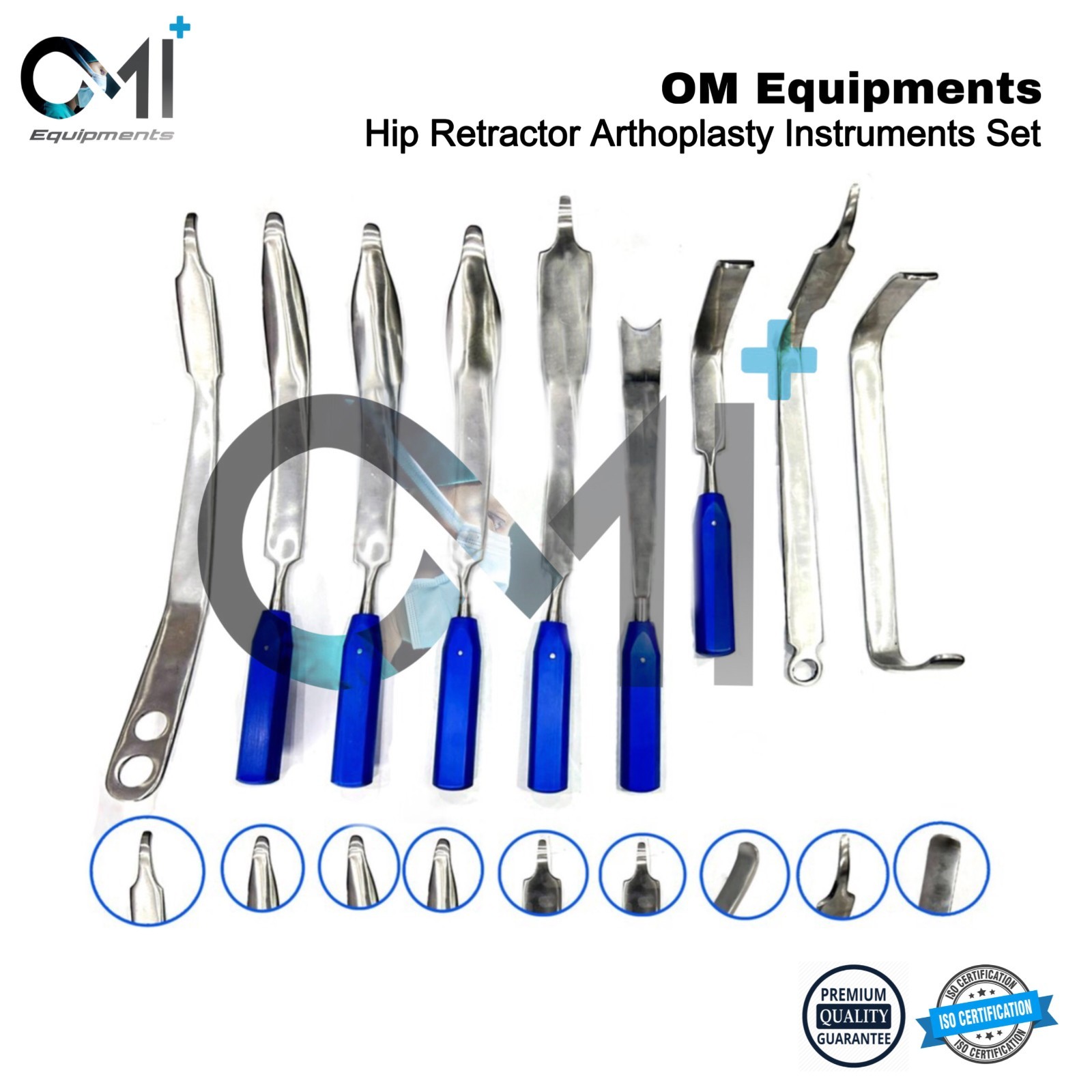 Hip Retractor Arthroplasty Instruments Orthopedic Surgery German Stainless Steel