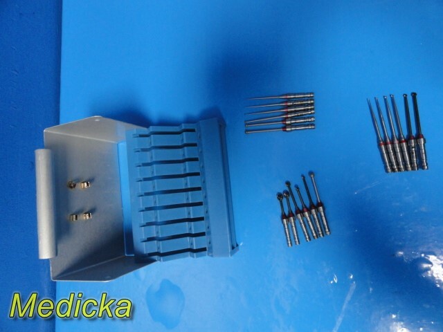 18X Zimmer Hall Surgical Assorted Osteon Burs W/ Bur Rack 5038-09 ~ 25574