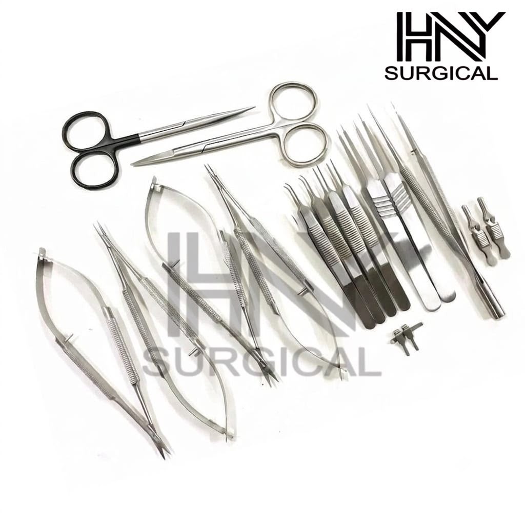 Basic Hand Surgery Set of Micro Surgical Instruments With case