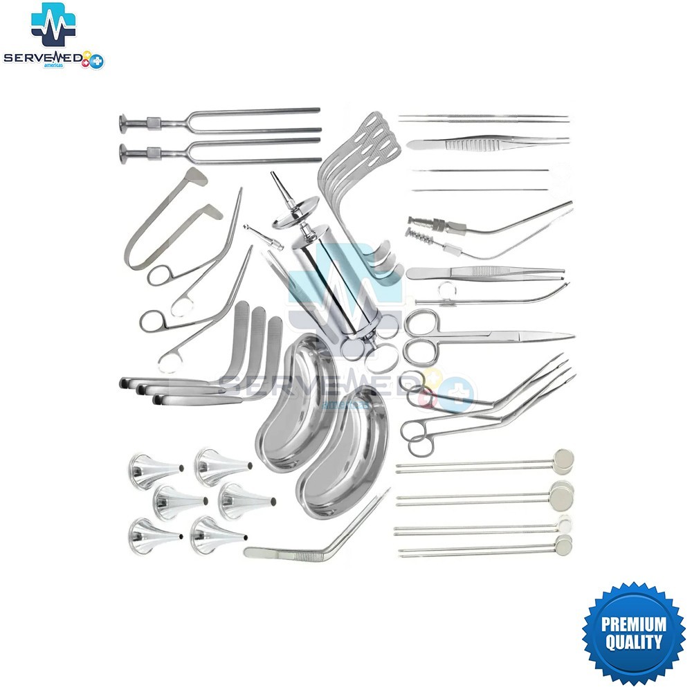 Ent Examination Set of 39Pcs for inspection of the face ears nose throat and ENT