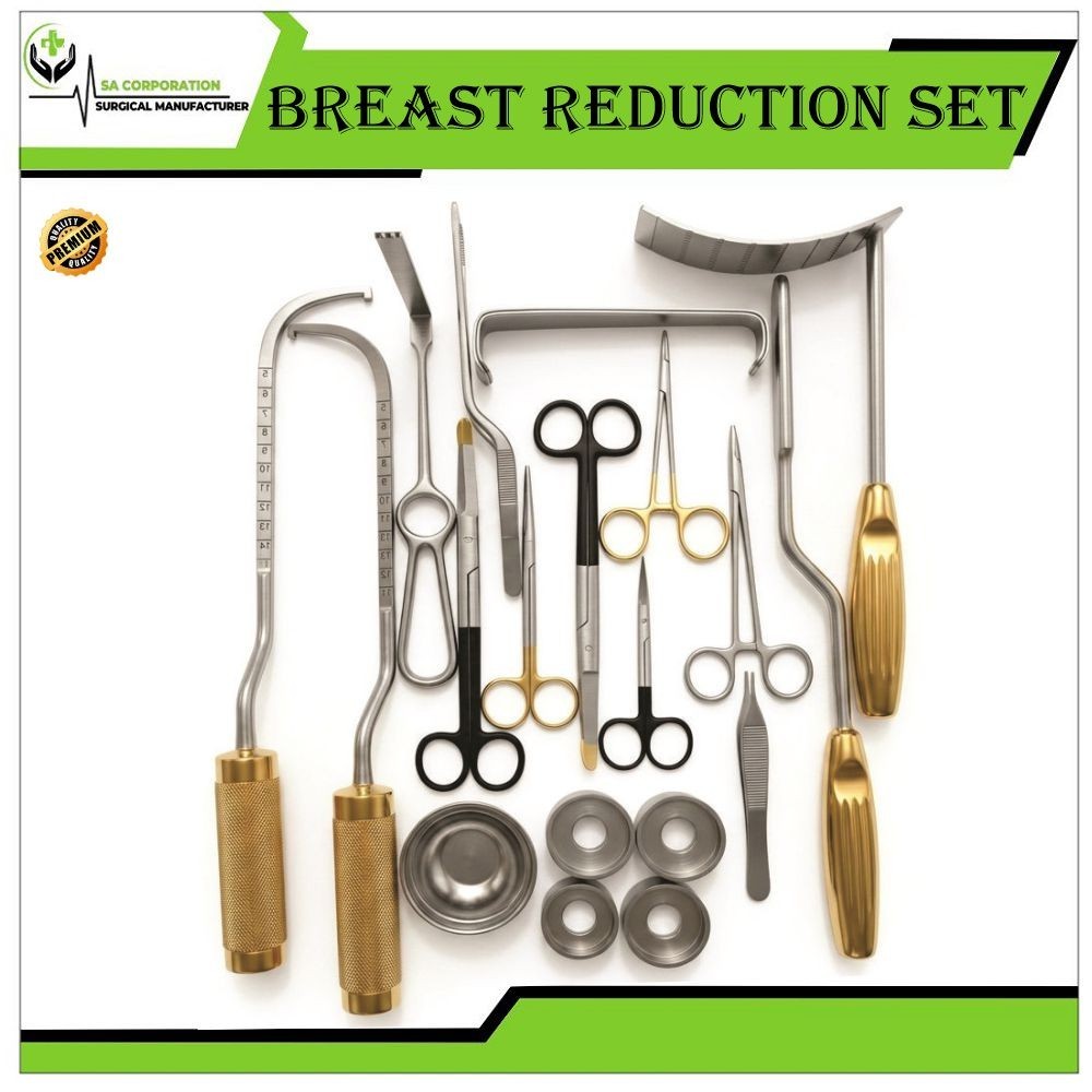Breast Reduction Instruments Set 21 Pcs Gold Surgical Instrument Breast Surgery