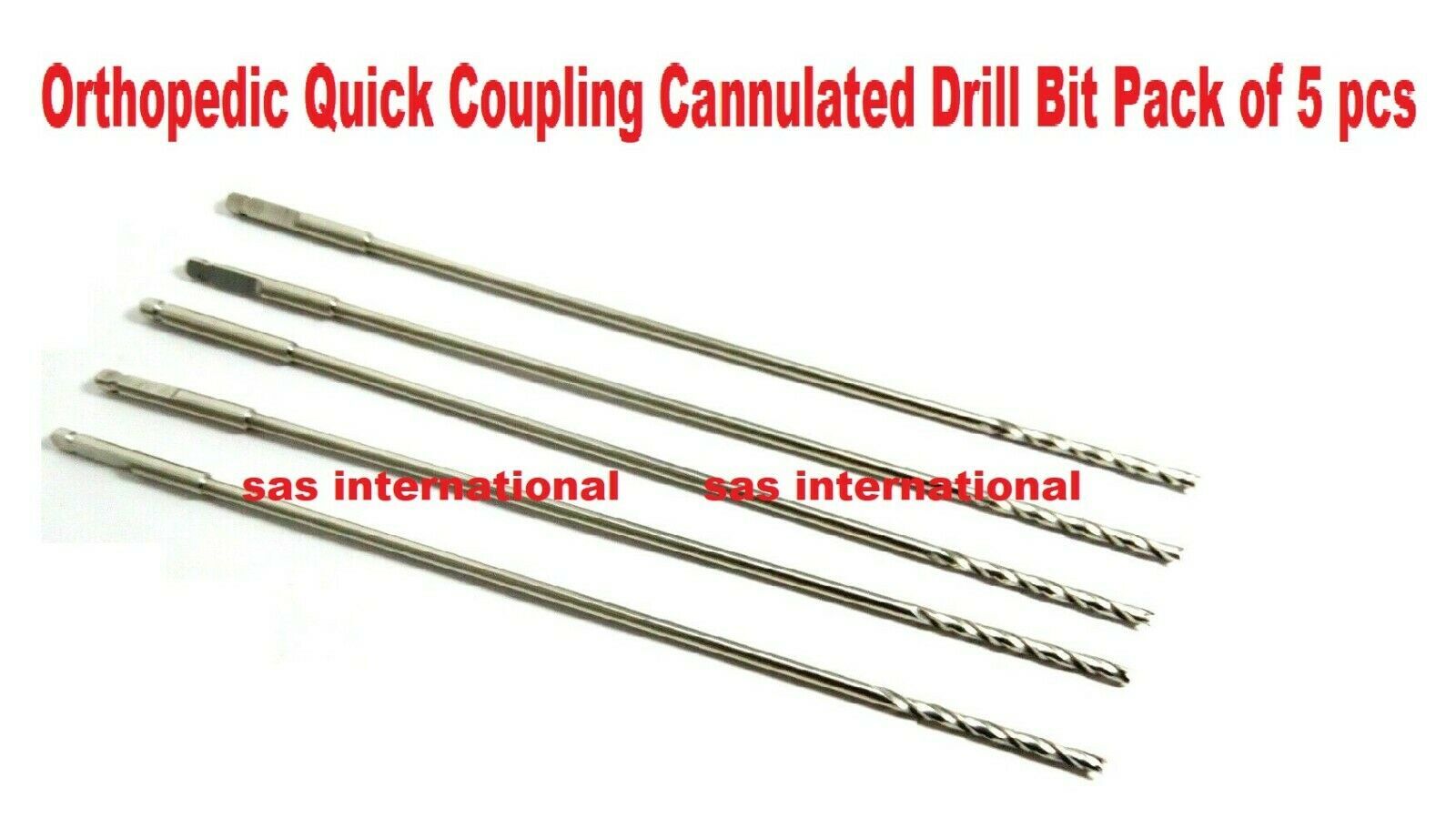 Quick Coupling Cannulated Drill Bit AO Type Pack of 5 pcs Orthopedic surgical
