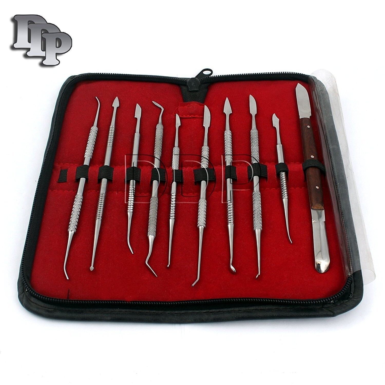 Dental Stainless Steel Kit Wax Carving Tool Set Surgical Instrument 10Pcs Hot