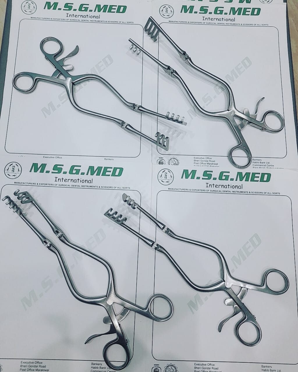 Professional Harvey Jackson Self Retaining Retractor Spinal Retractor 4PCS Set