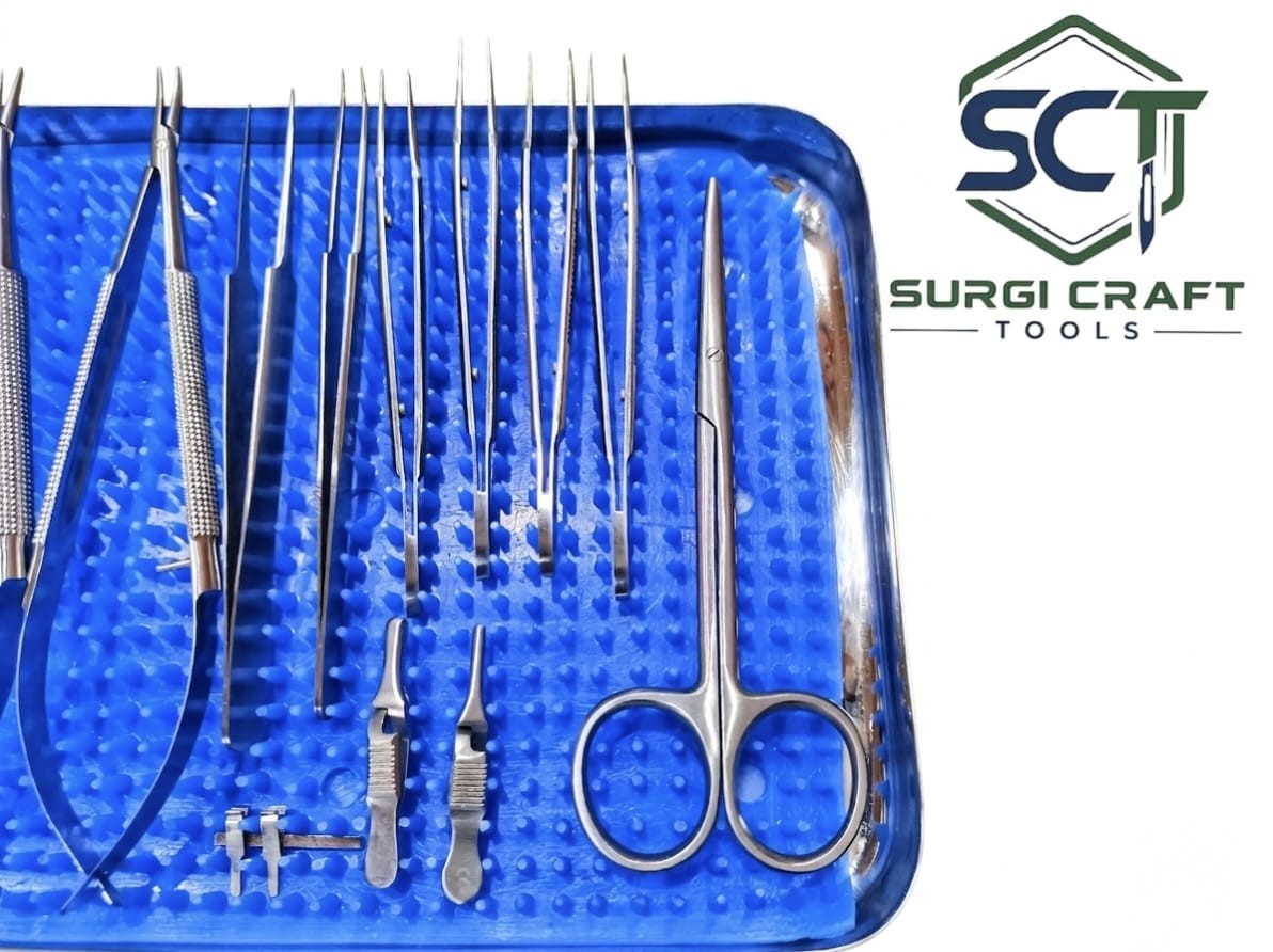Basic Hand Surgery Set of Micro Surgical Instruments With case