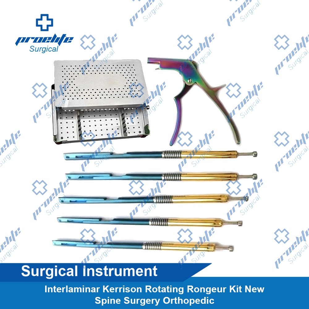 Interlaminar Kerrison Rotating Rongeur Kit New Spine Surgery Orthopedic