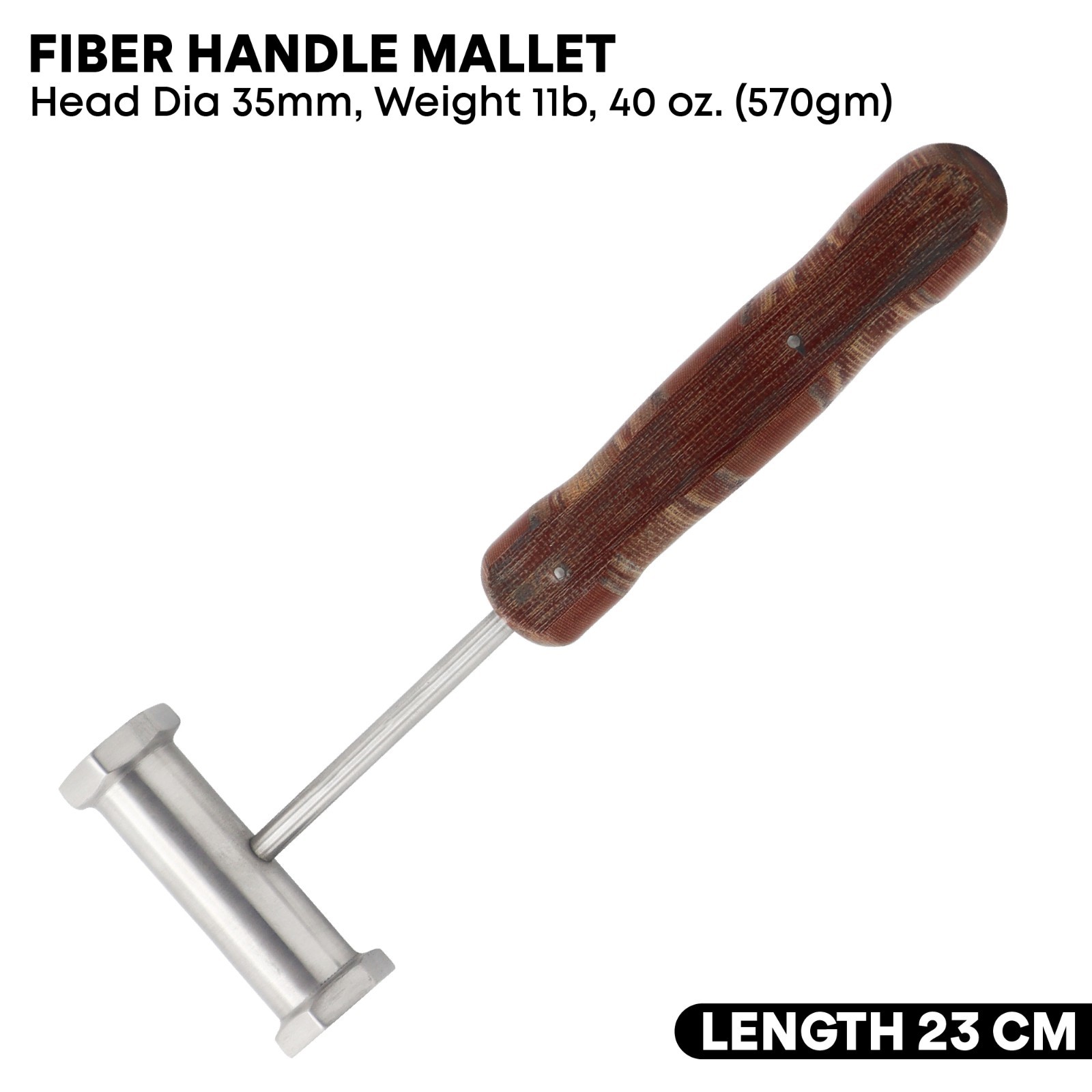 Fiber Handle Mallet 23cm Head Dia 35mm Weight 570gm Orthopedic Instrument German