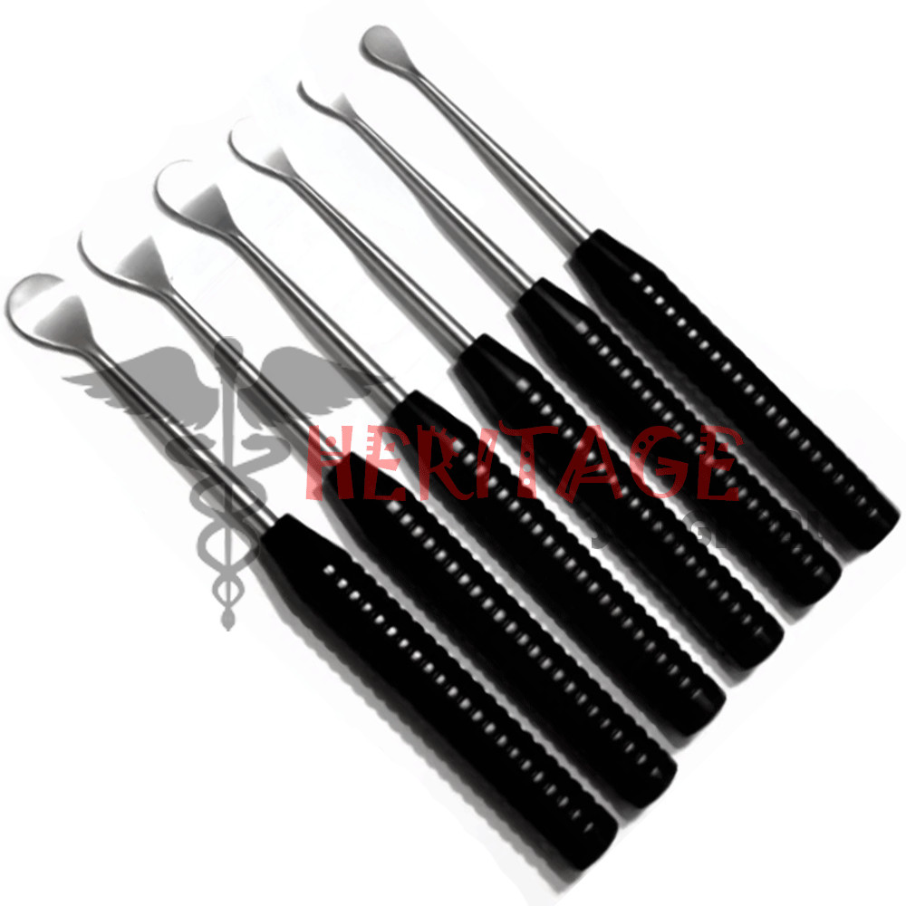 Cobb Elevator Spine Set | 6-Piece Orthopedic Surgical Instruments Black Handle