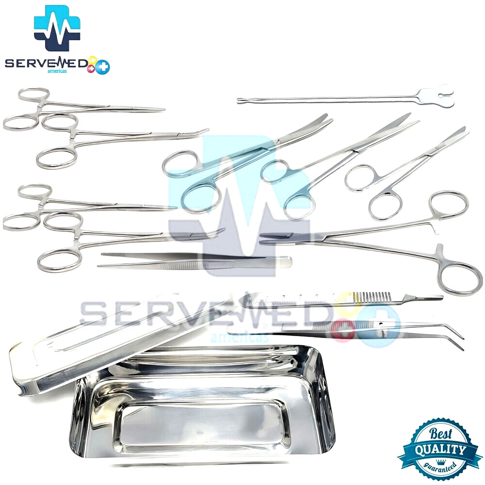 13 pcs Basic Minor Surgery Set with Box Stainless Steel Surgical Instruments A+