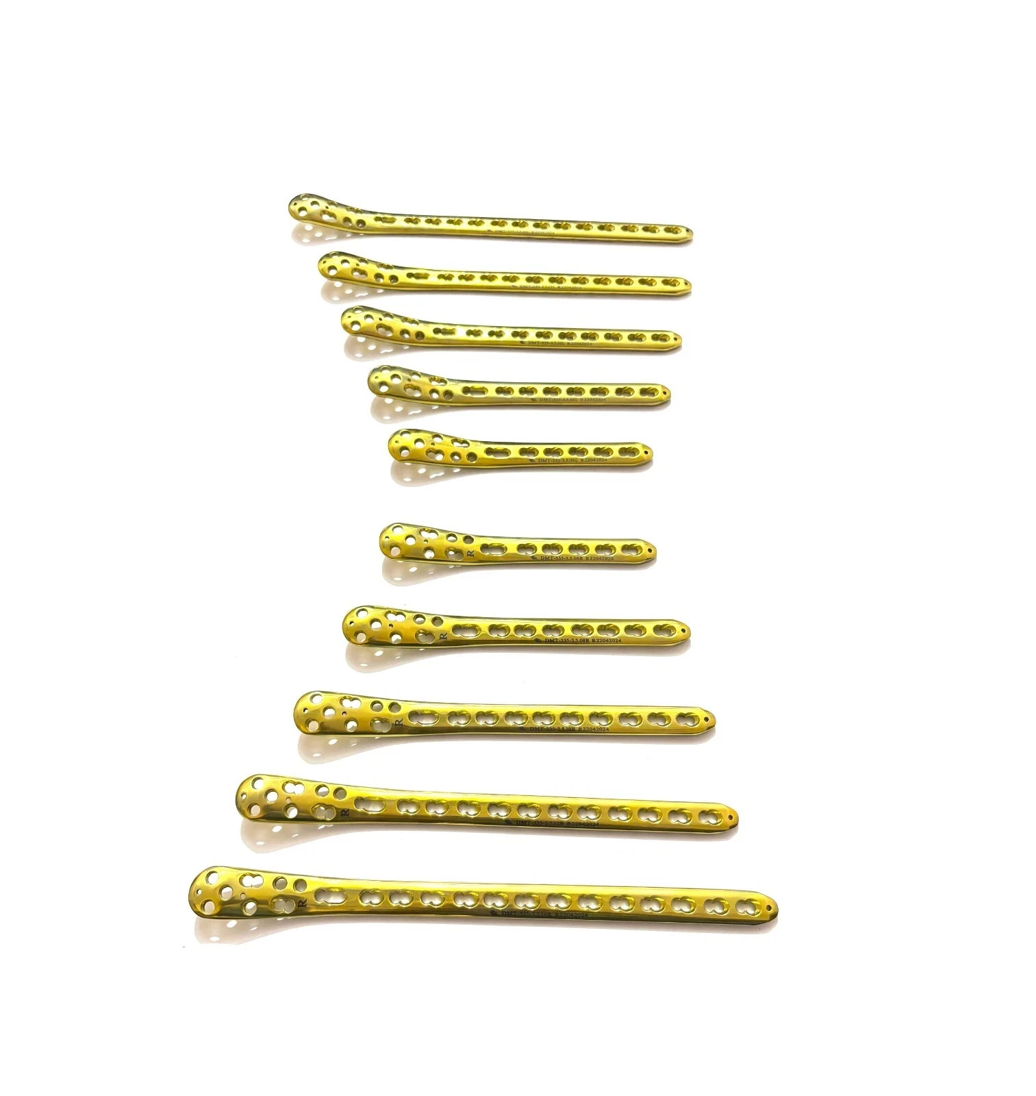 Tibia Distal Medial Plates 3.5mm set of 10pcs Titanium Veterinary