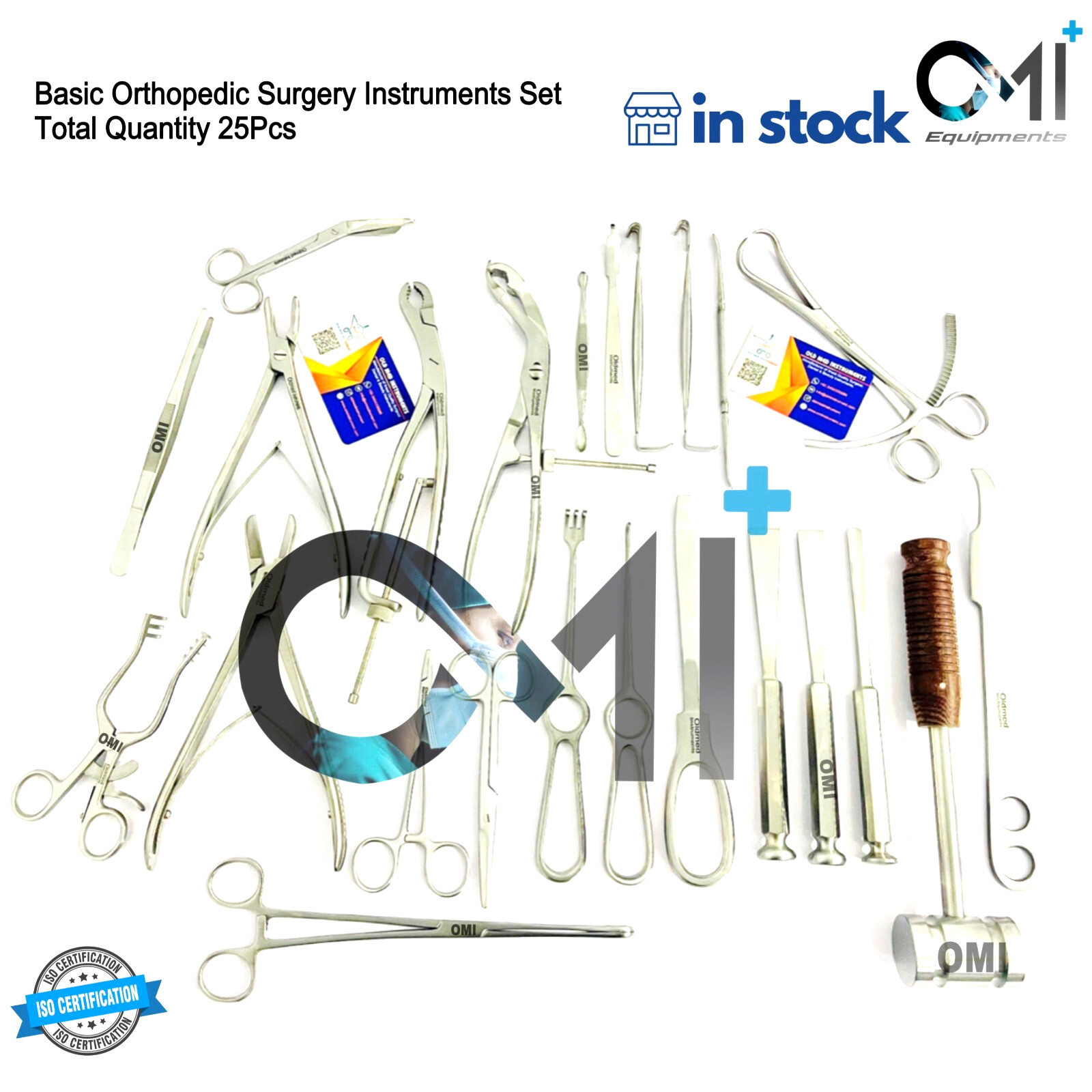 Basic Orthopedic Surgery Set of 25 Pcs Surgical Set Orthopedic instruments By OM