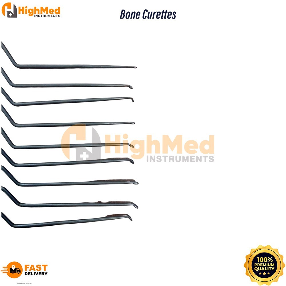 Bayoneted Bone Curettes 9 Pcs Ortho Spine Instruments Best Quality