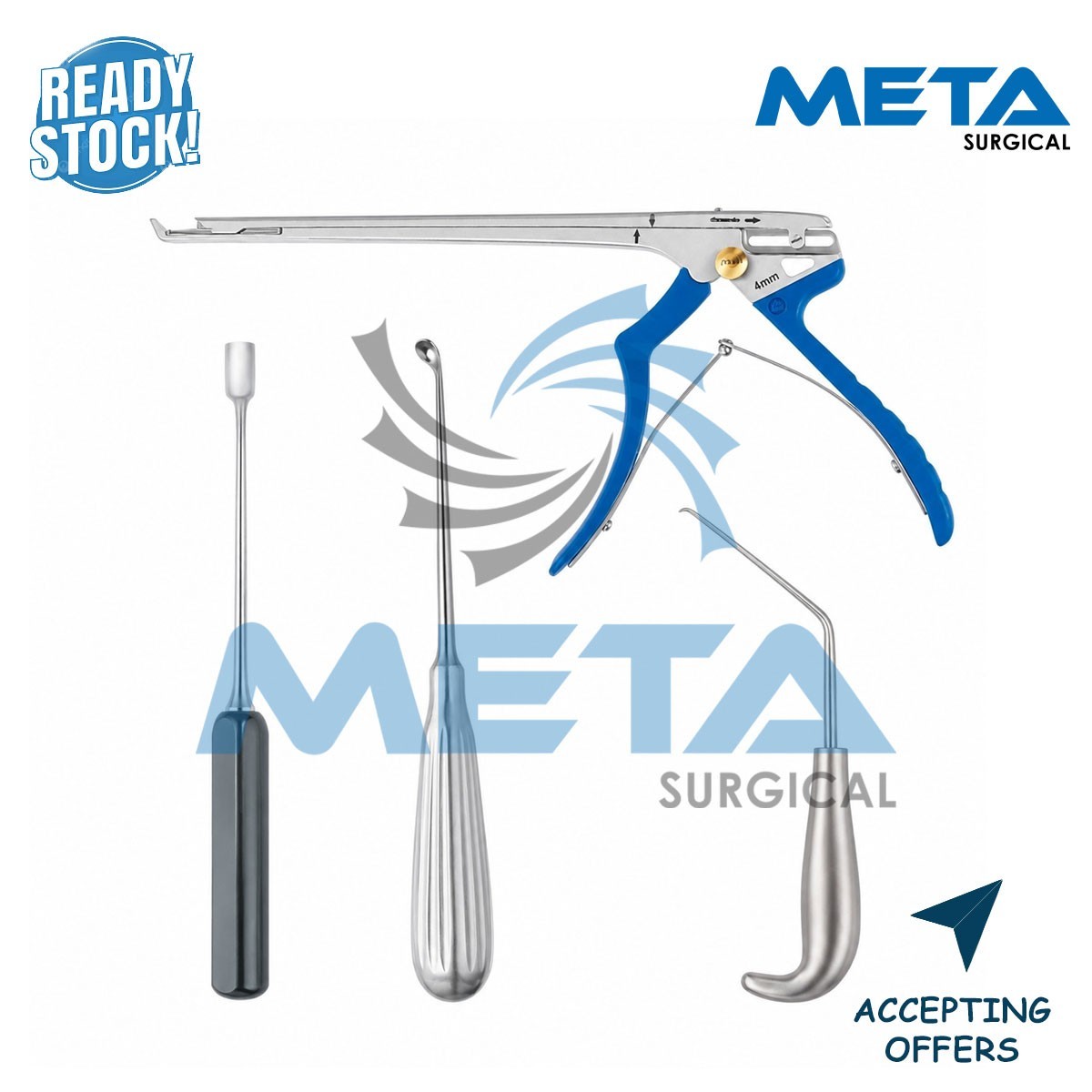Neurosurgery Instruments Set 4 PCs German Stainless steel Surgical Instrument