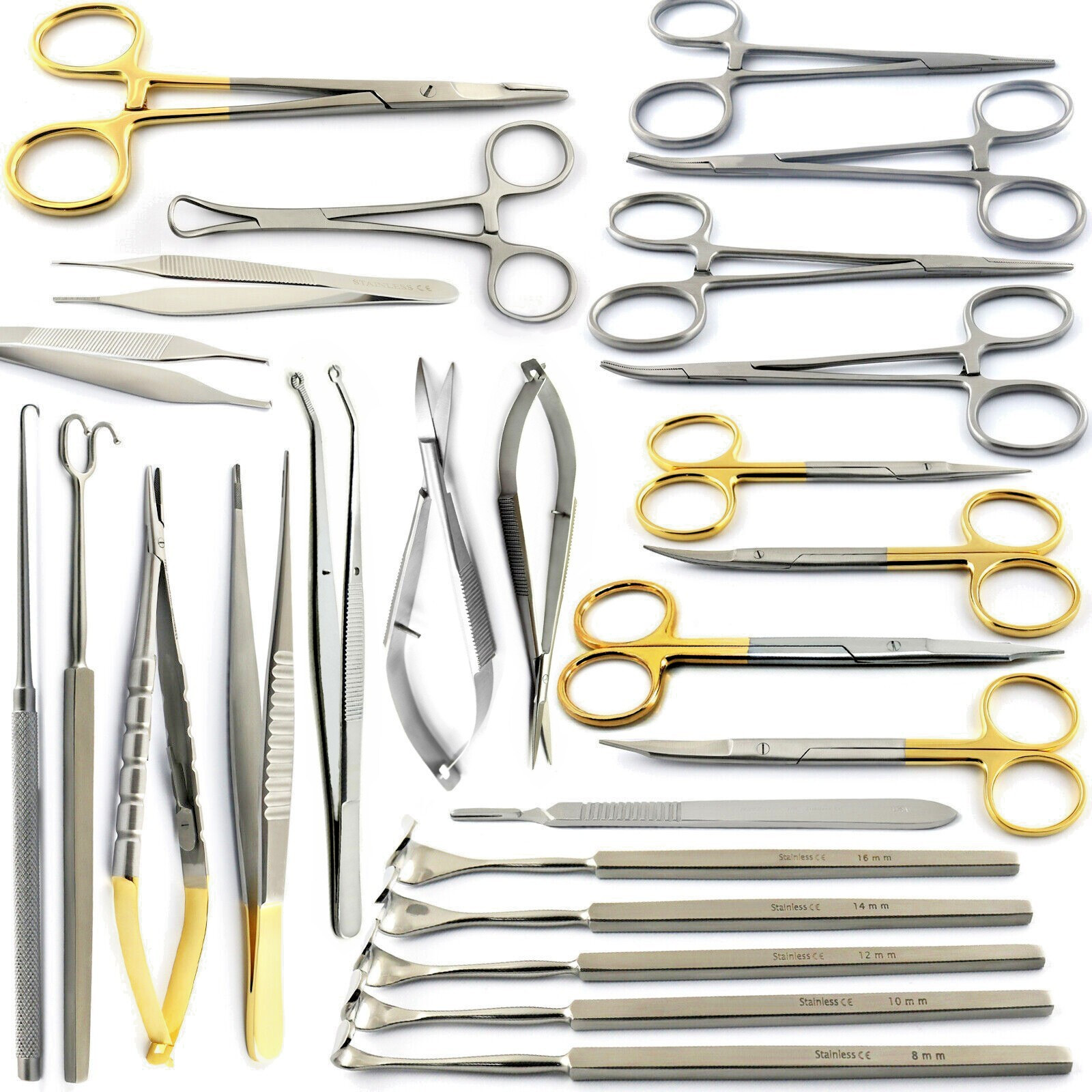 Blepharoplasty Instruments Kit Micro Eye Surgery Ophthalmic Eyelid Retractors