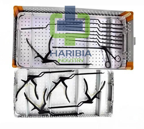18 Pcs Mis Lumbar Spine Surgery Curettes & Kerrison Rongeur Instrument Set