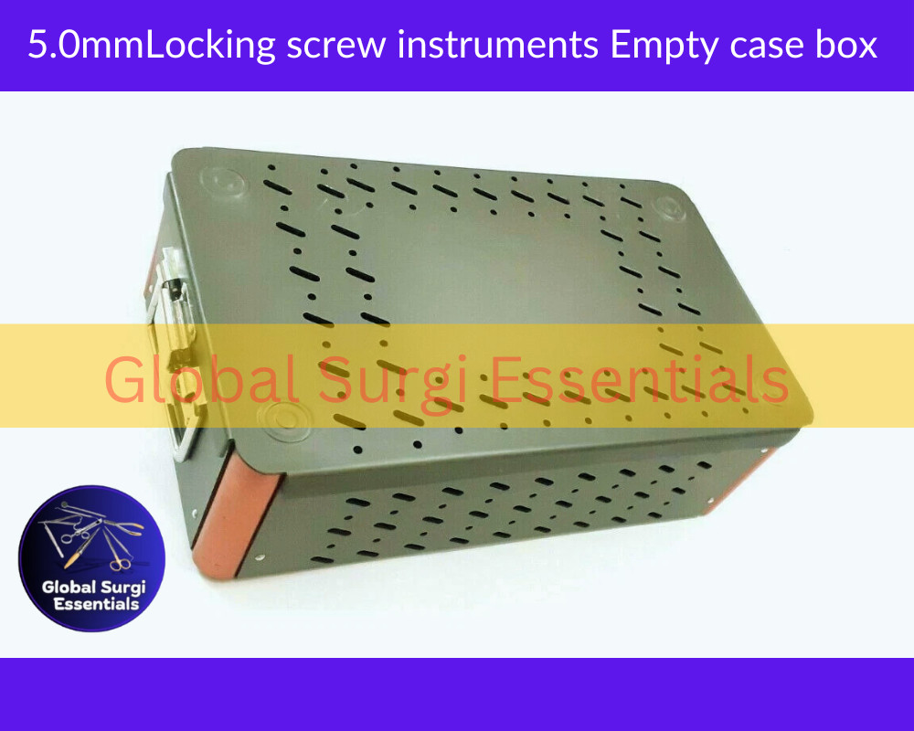 Orthopedic 5.0mm Locking Screw Instrument Tray | Empty Surgical Case Box