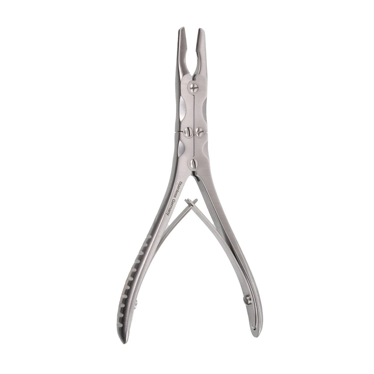 Ruskin Bone Rongeurs, 7″, Double Action, Curved Jaws, 5mm Bite, Premium