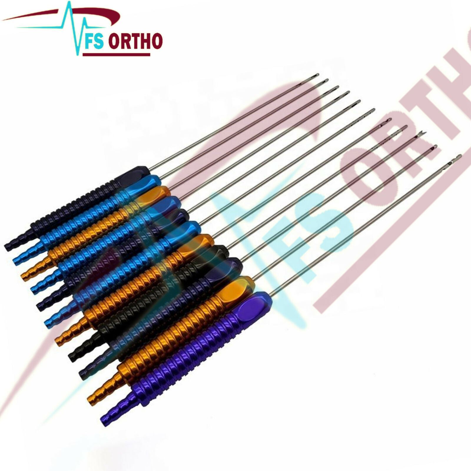 Fixed Handle Liposuction Cannulas 11 Pcs Set Plastic surgery Surgical instrument
