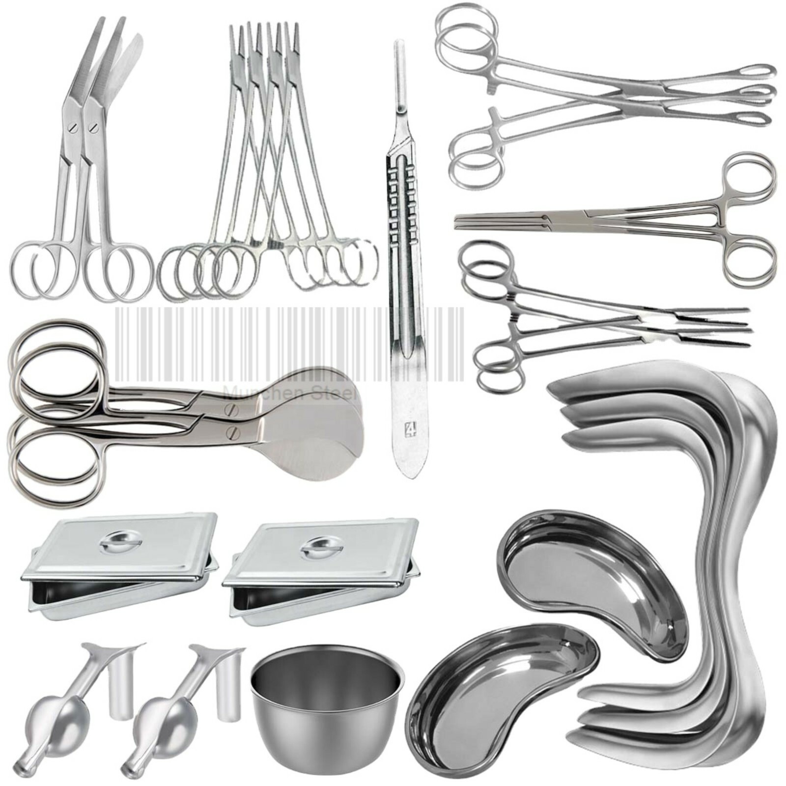 DELIVERY INSTRUMENT SET 25UNITS LIKE GYNECOLOGY SURGERY FOR CLINIC & HOSPITAL.