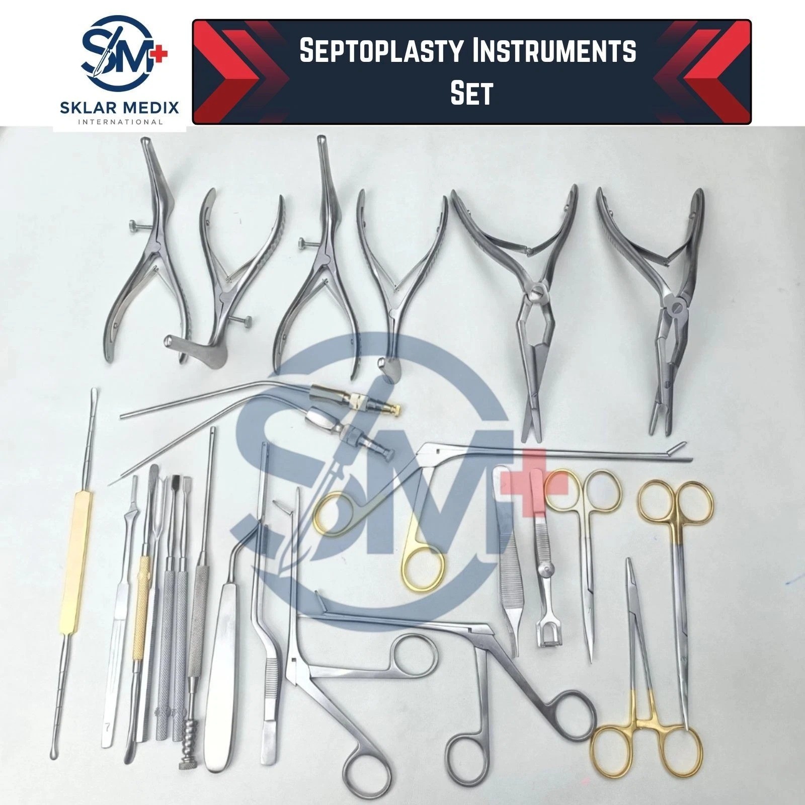 Septoplasty Instruments Set of 28 Pcs Nasal Surgery Set German High Quality