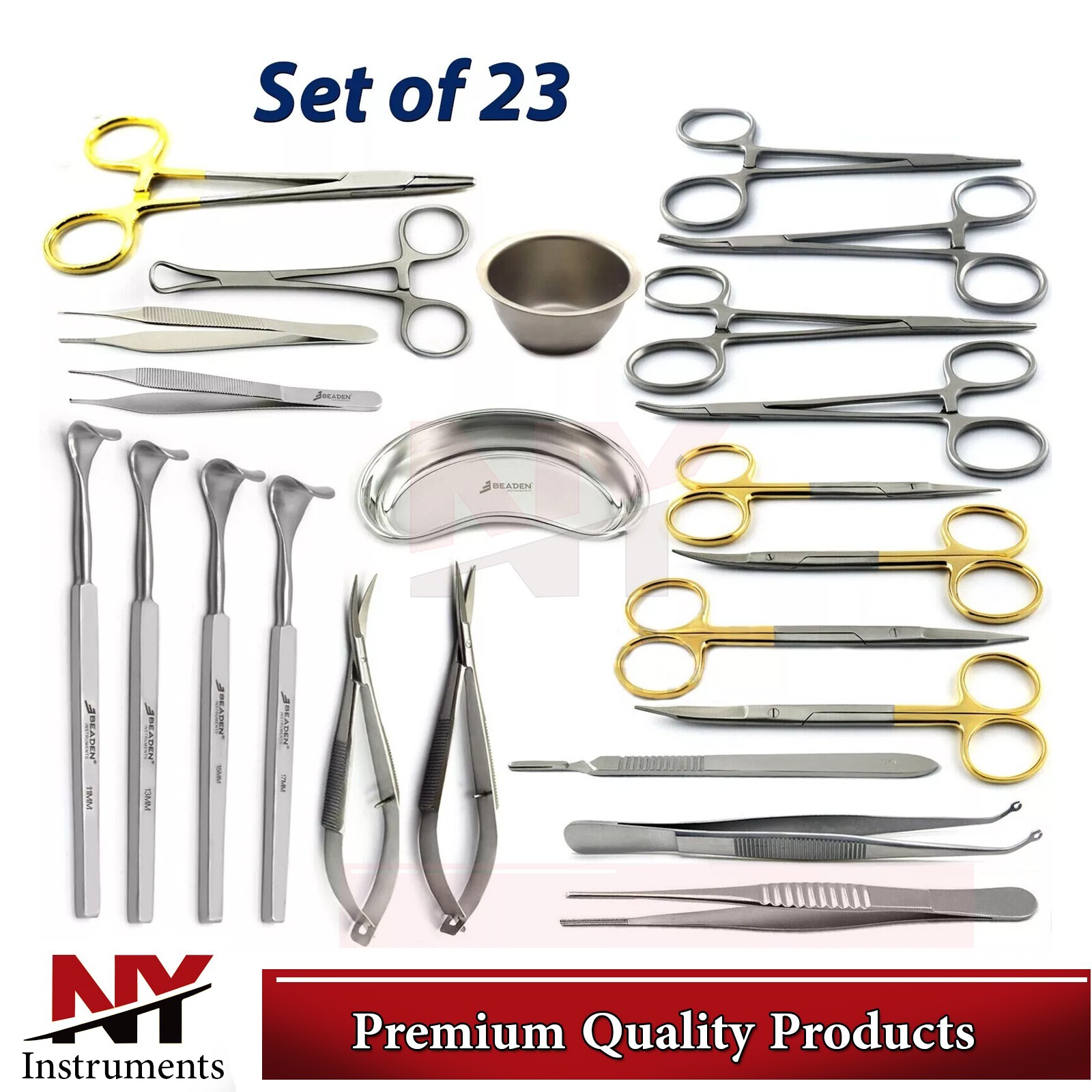 Ophthalmic Blepharoplasty Instruments Eyelid Retractors Eye Surgery Set of 23
