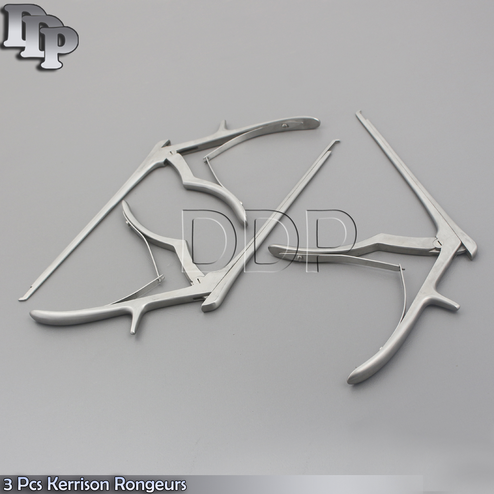 3 Pcs Surgical KERRISON Rongeurs 1mm Up 45° Forward Angled Shaft 8″ Instruments