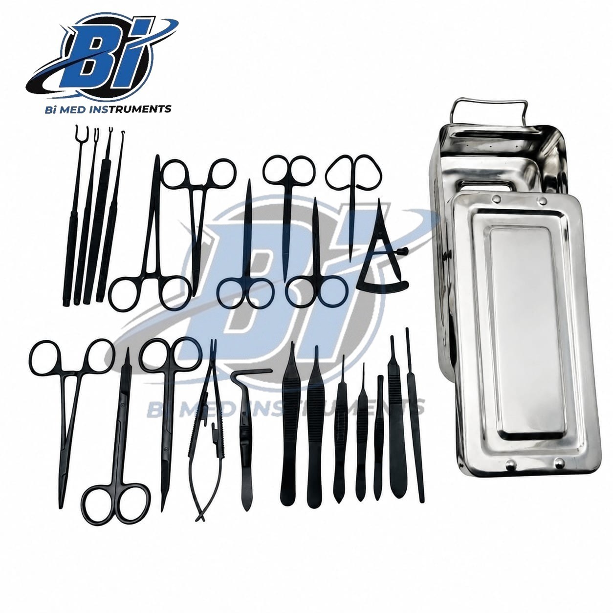 Blepharoplasty Instruments Set – Black | Plastic & Eye Surgery Kit with Box