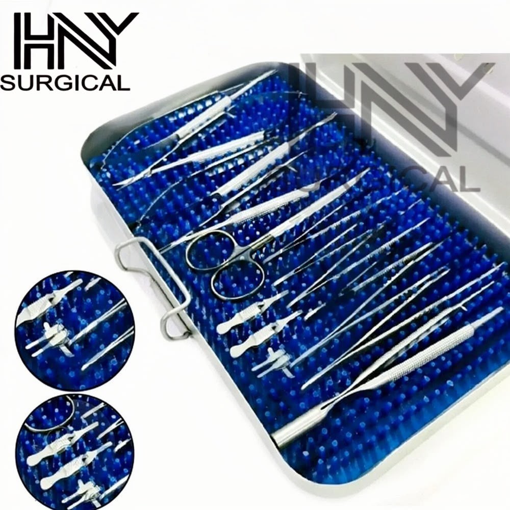 Basic Hand Surgery Set of Micro Surgical Instruments With case