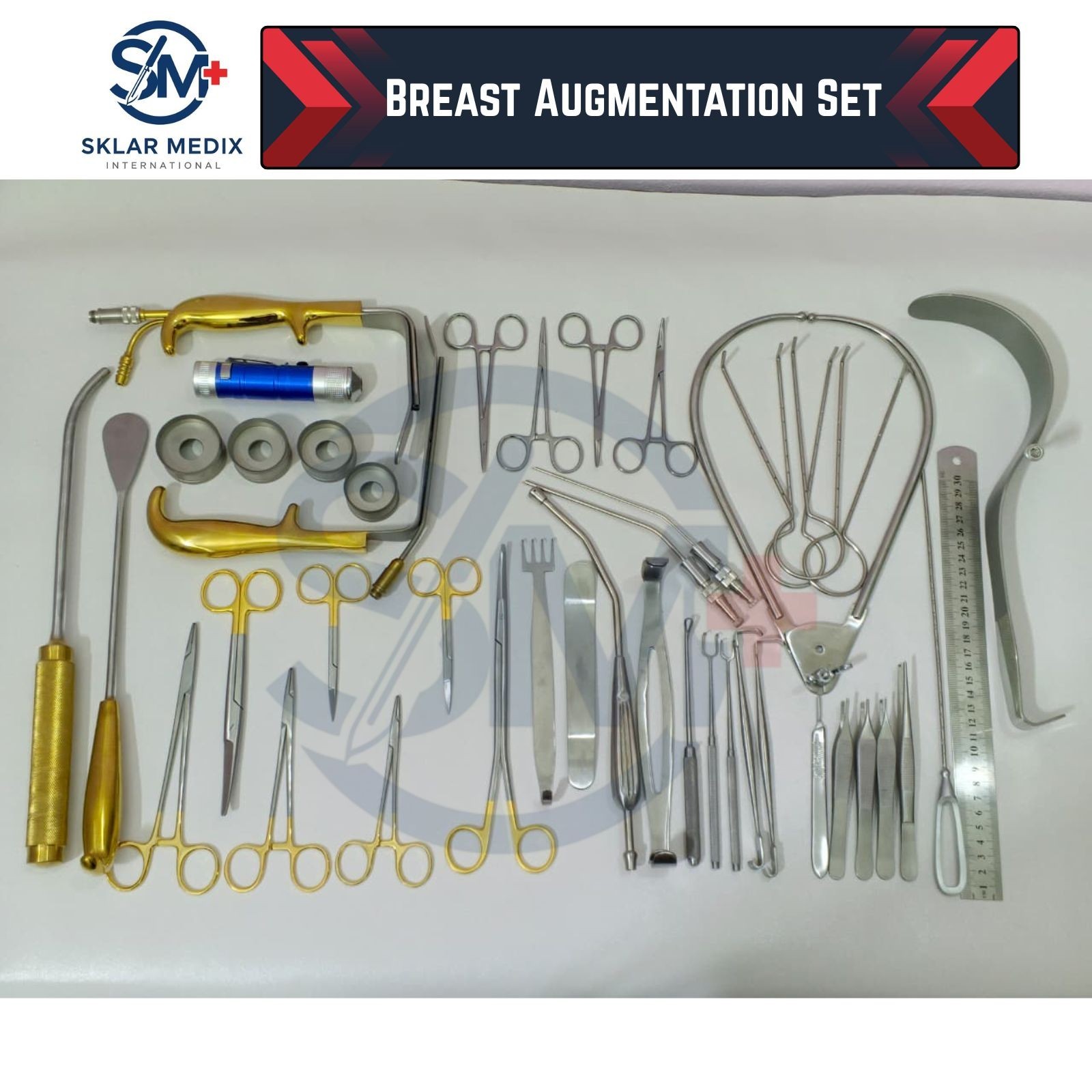 Breast Augmentation Surgery Instrument Set Plastic Surgery Retractors Kit 40 PCs