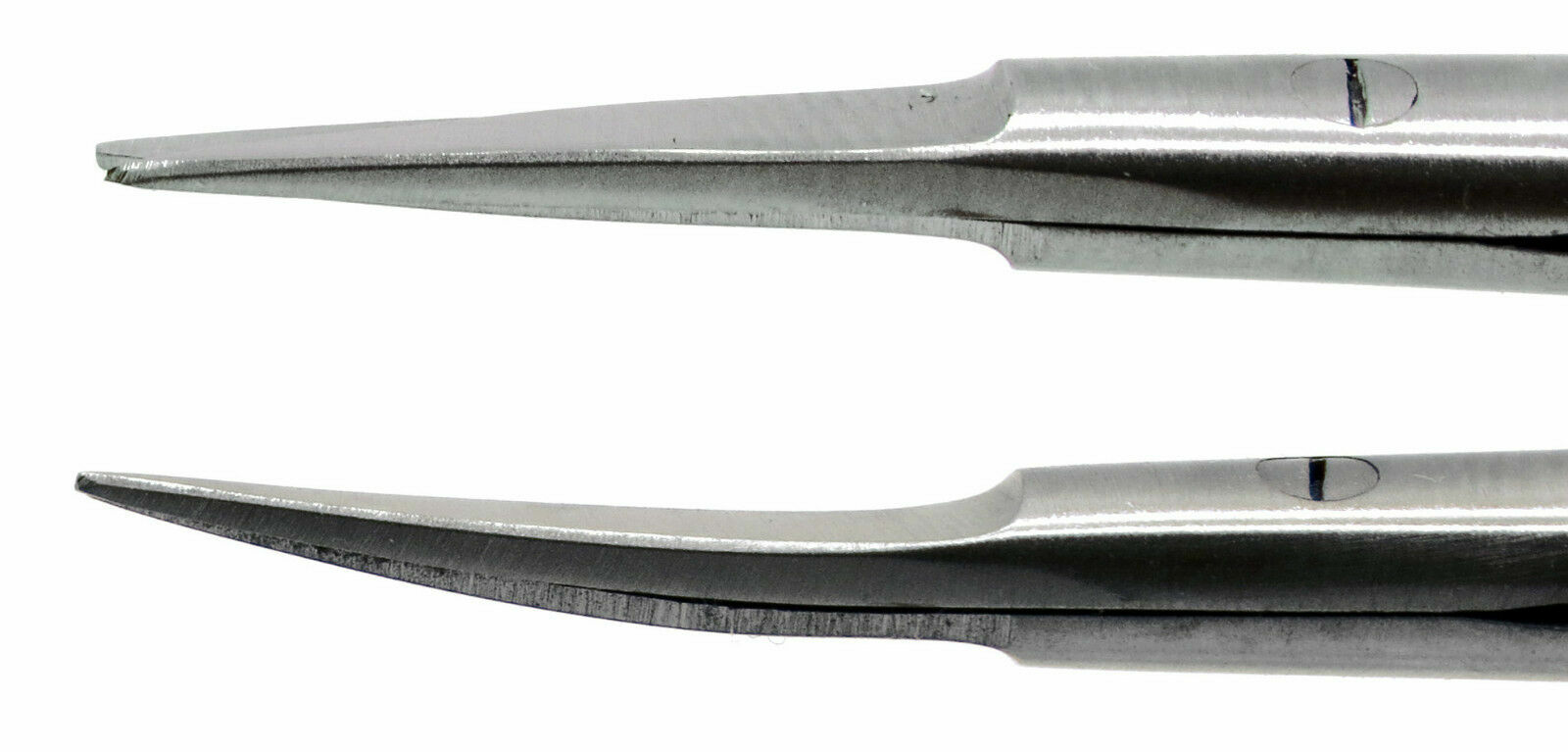 2 Pcs Micro Scissors 7.5” Yasargil Sharp Straight & Curved Surgical