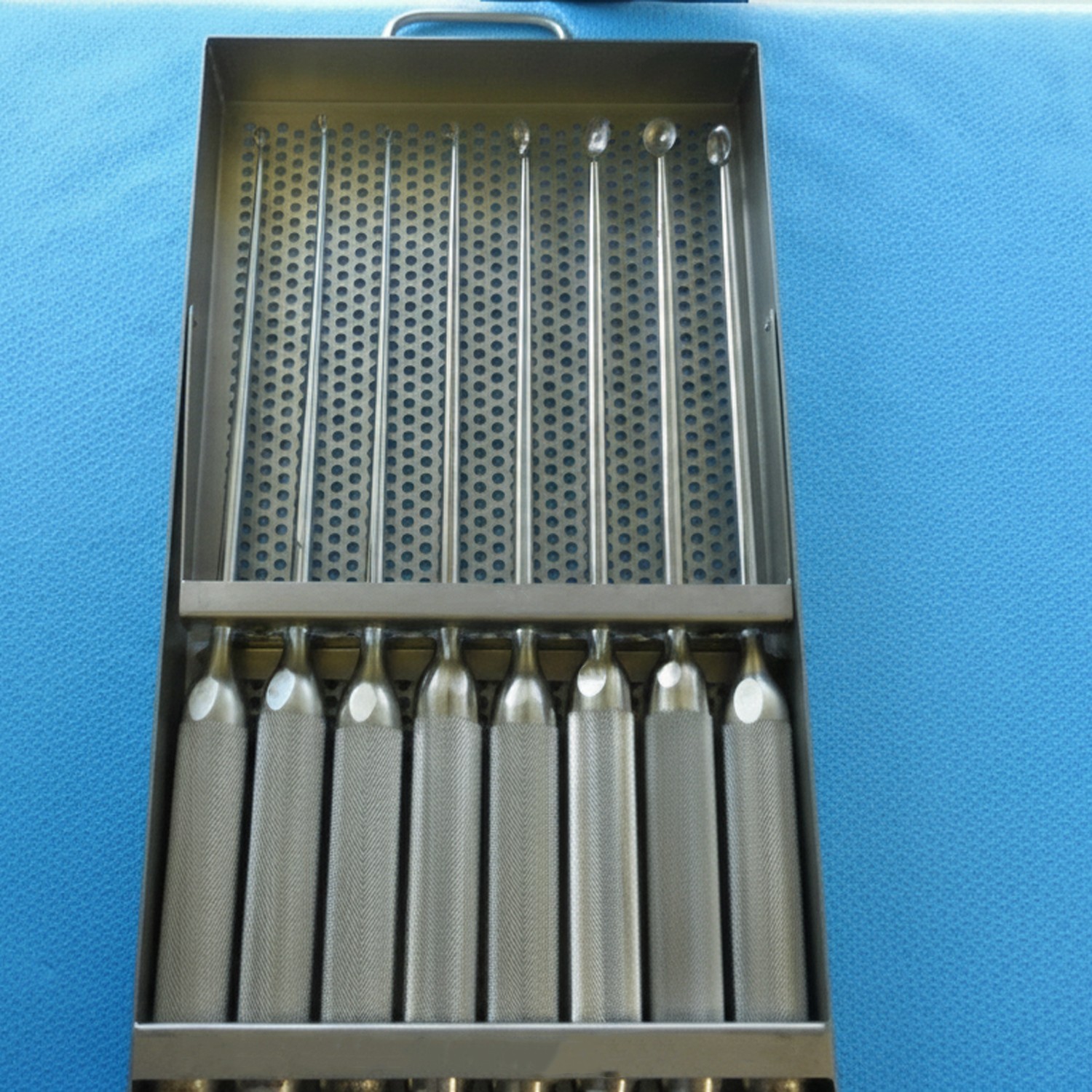 D4490 V. Mueller Lenox Maclaren Surgical Wallie-Heinig Type Curette Set W/ Case