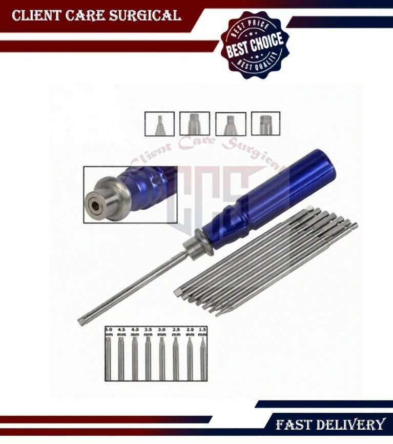 Orthopedic Bone Screwdriver Set With Quick Coupling Handle Surgical Instruments