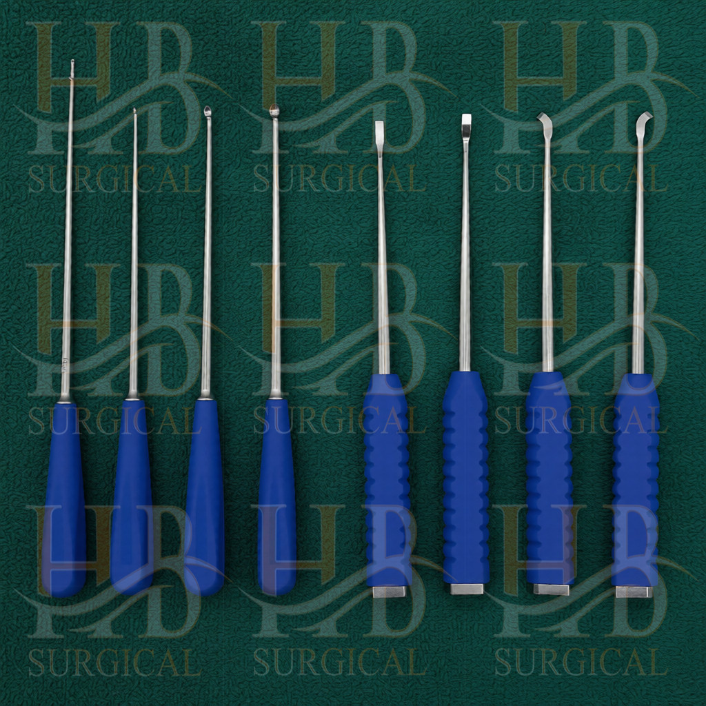 8 Pcs Retractor, Bone Curettes Set for Spine Surgery Orthopedic Instruments