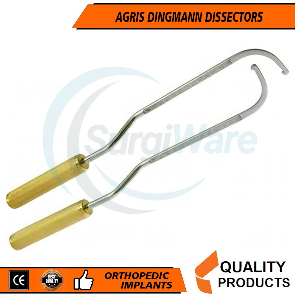 Agris Dingman Breast Dissectors Set Of 2 Left Right Plastic Surgery Instruments